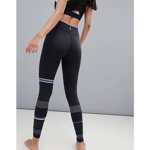 Lilybod Mali Leggings Women's Size XS Black Blue Ultra Jet Print Leggings